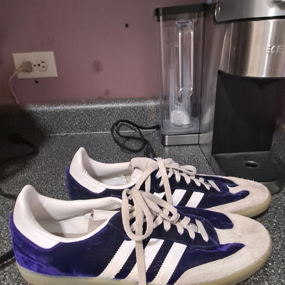 Adidas Men's Purple Suede Sneakers